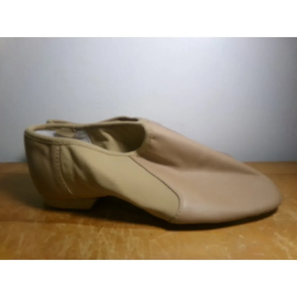 Pre-Owned Dance Jazz Shoes Bloch 7M Adult Tan Leather Slip On Split Sole